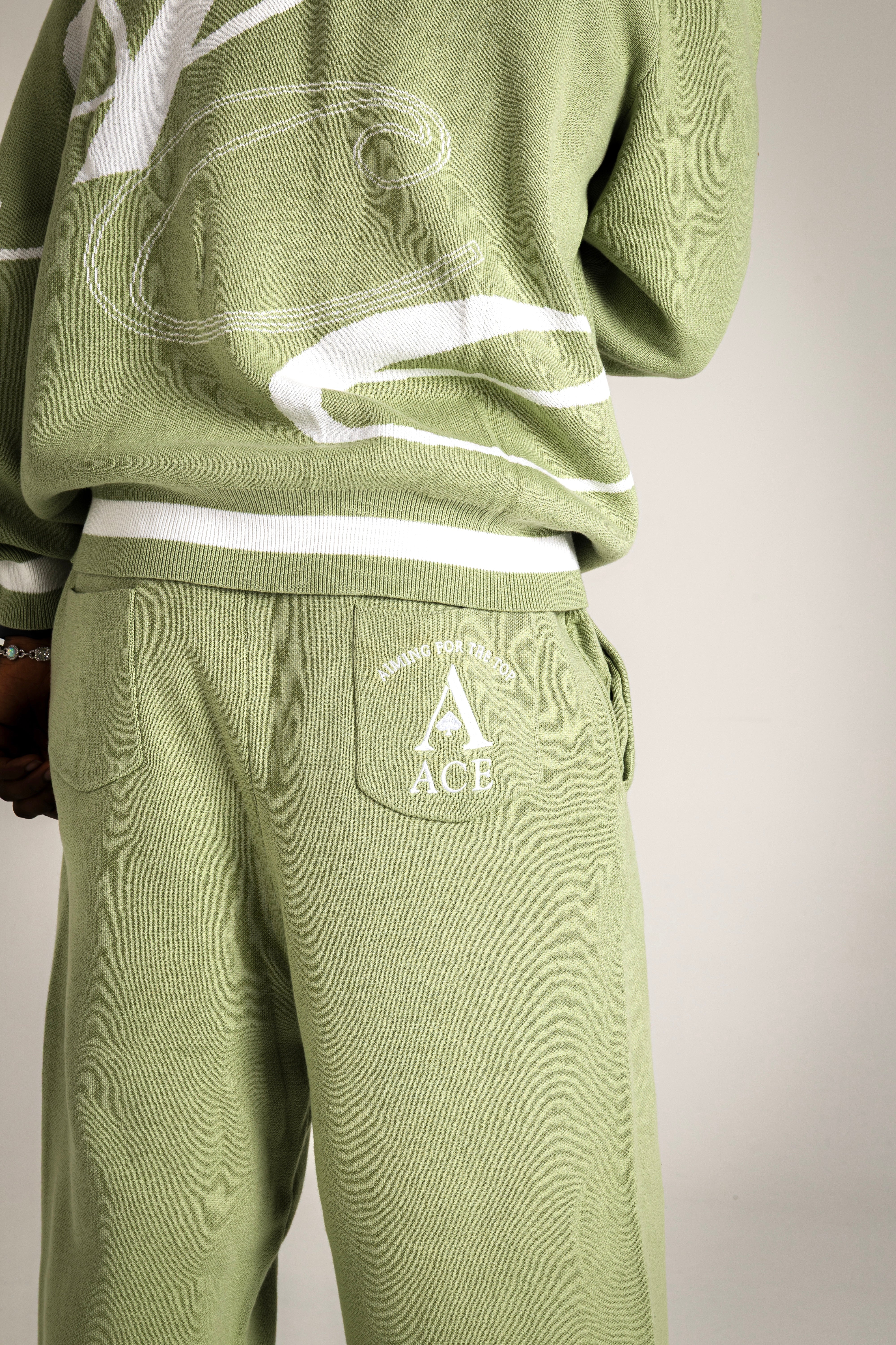 ACE Olive Green Flared Bottoms