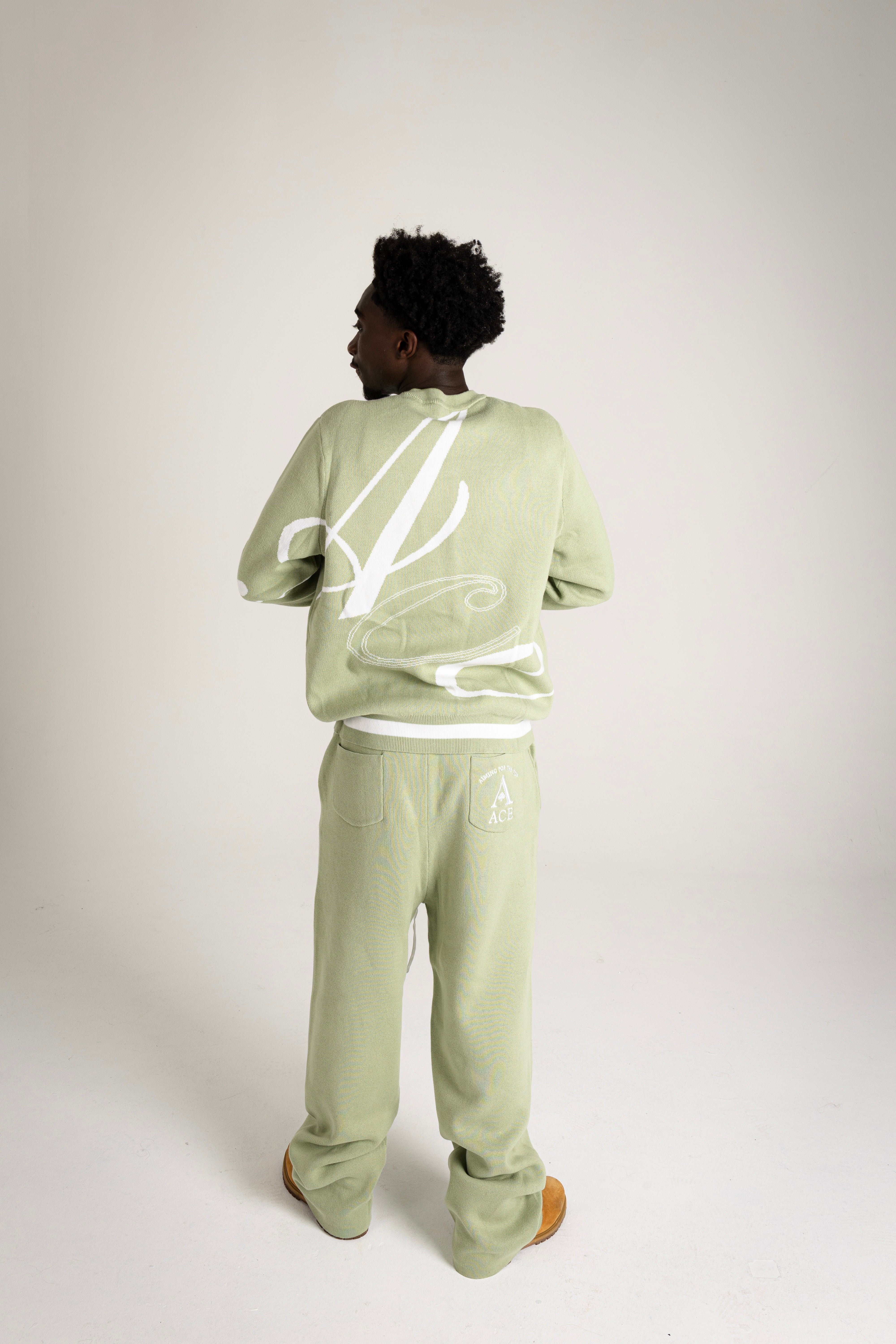 ACE Olive Green Flared Bottoms