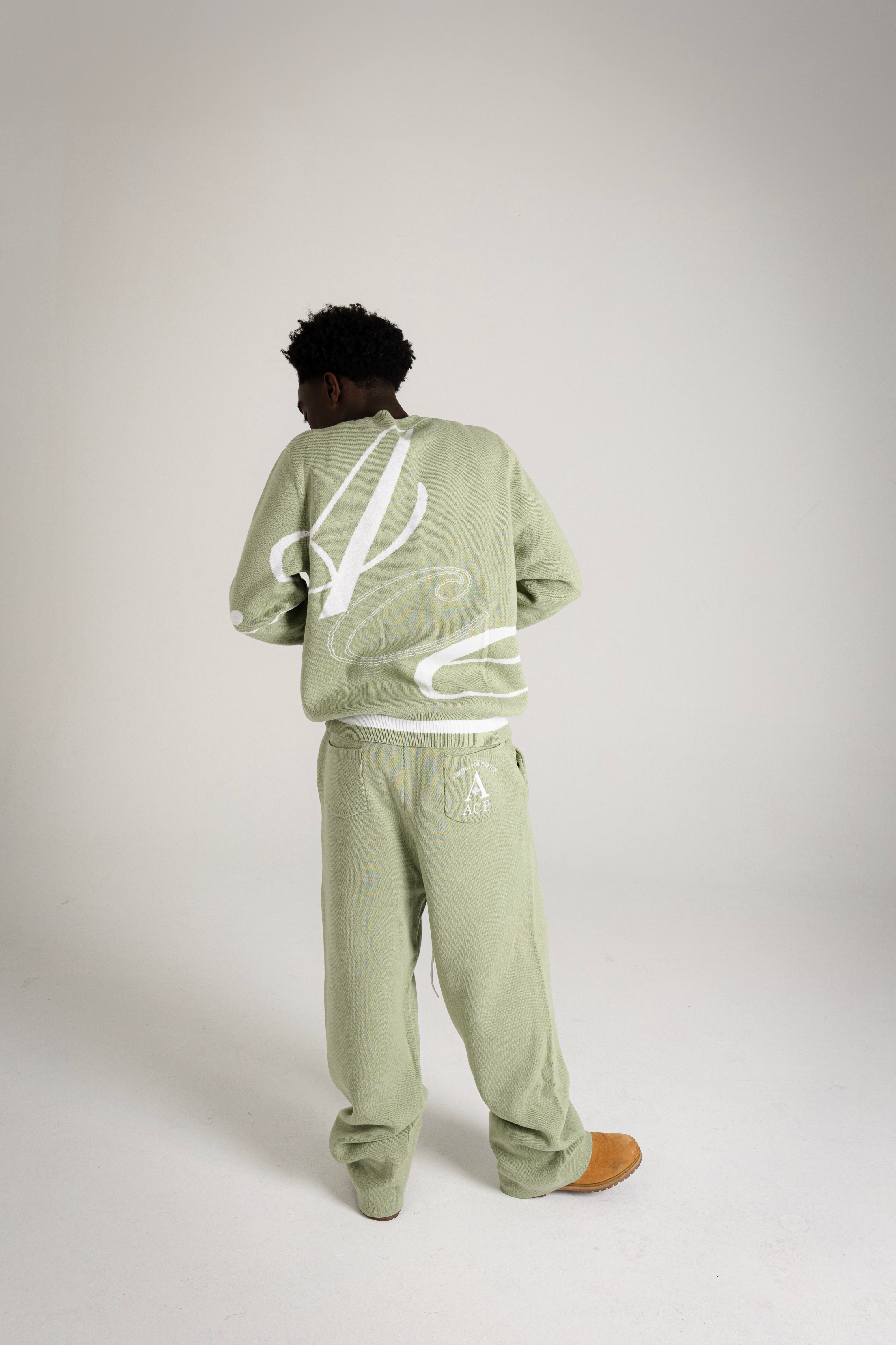 ACE Olive Green Flared Bottoms